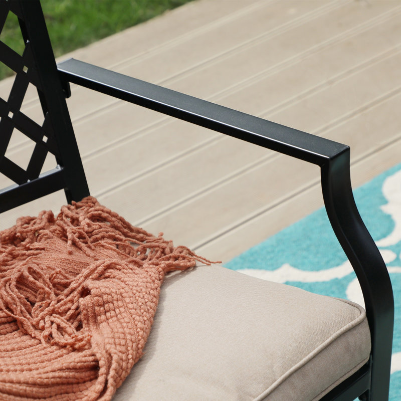 Lark Manor Mcgahan Swivel Patio Dining Armchair with Cushion & Reviews